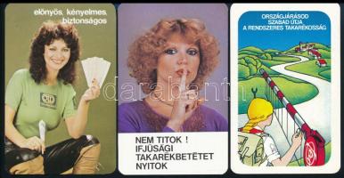 1978-1993 10 db takarékossági kártyanaptár