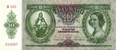 1936. 10P (3x) egymás utáni sorszámokkal T:I