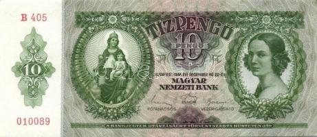 1936. 10P (4x) egymás utáni sorszámokkal T:I