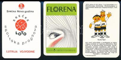 1971-1978 12 db külföldi kártyanaptár
