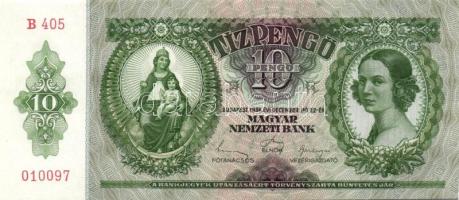 1936. 10P (3x) egymás utáni sorszámokkal T:I