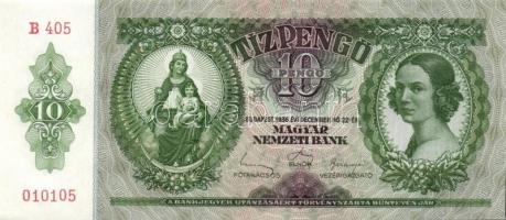 1936. 10P (4x) egymás utáni ill. kis ugrású sorszámokkal T:I