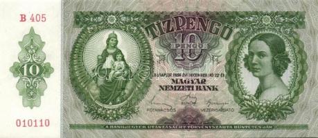 1936. 10P (4x) egymás utáni ill. kis ugrású sorszámokkal T:I