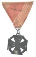 1916. Károly-csapatkereszt fém kitüntetés mellszalagon T:VF patina Hungary 1916. Charles Troop Cross metal decoration on ribbon C:VF patina NMK 295.