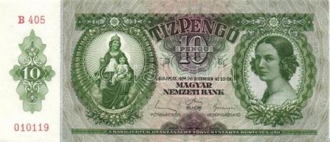 1936. 10P (5x) egymás utáni sorszámokkal T:I