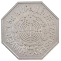 ~1970-1980. MHSZ - Honvédelmi Kupa Lövészverseny ezüstözött bronz emlékérem (61x61mm) T:AU,XF
