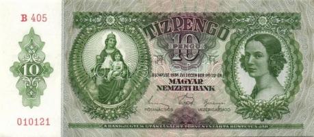 1936. 10P (3x) egymás utáni sorszámokkal T:I