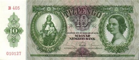 1936. 10P (3x) egymás utáni sorszámokkal T:I