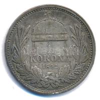 1892KB 1K Ag "Ferenc József" T:VF,F patina, ph. Adamo K5