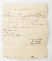 1839 Lajcsák Ferenc (1772-1843) nagyváradi püspök, cs. és kir. belső titkos tanácsos autográf aláírása latin nyelvű levélen