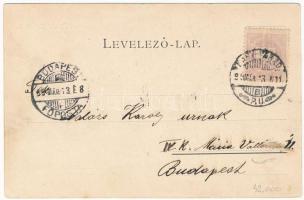 1899 (Vorläufer) Nagyvárad, Oradea; Szent László téri vásár, piac, Polgári takarékpénztár, dohány és...