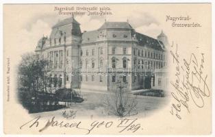 1900 Nagyvárad, Oradea, Grosswardein; Törvényszéki palota. Sonnenfeld A. kiadása / Justiz Palais / palace of justice
