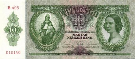 1936. 10P (3x) egymás utáni sorszámokkal T:I