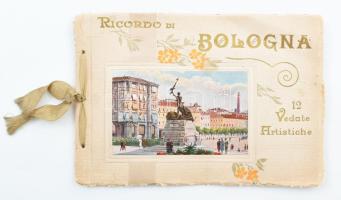 cca 1900 Ricordo di Bologna 12 képet tartalmazó füzet 25x17 cm