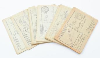1944 Kb 30 db tábori postai levelezőlap a frontról