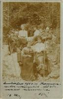 1903 Ramsau am Dachstein (Steiermark), hikers, tourists. photo (EK)