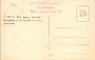 Győr, Fiú felső kereskedelmi iskola egyik osztálya. Jánossy János photo (vágott / cut)