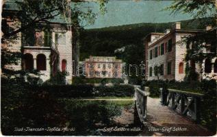 1917 Trencsénteplic, Trencianske Teplice; Villen Graf Seldern / Gróf Seldern villák / spa, villas (fa)
