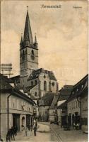 1907 Nagyszeben, Hermannstadt, Sibiu; Saggasse / utca / street (Rb)