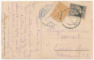 1924 Nagyhalmágy, Halmagiu; Központi szálloda, piac / Hotel Central, market (EB)