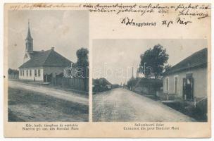 1914 Nagybáród, Borod; Görög katolikus templom és parókia, szövetkezeti üzlet / Biserica , Consumul din jurul Bordului Mare / Greek Catholic church and cooperative shop (EK)