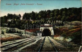 1916 Orsova, Vasúti alagút Porta Orientális / Ad Orientem railway tunnel (szakadás / tear)