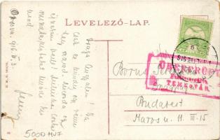 1916 Orsova, Vasúti alagút Porta Orientális / "Ad Orientem" railway tunnel (szakadás / tea...