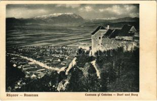 Barcarozsnyó, Rozsnyó, Rosenau, Rasnov; Dorf und Burg / várrom. A. Marzell kiadása / Comuna si Cetatea / castle. photo