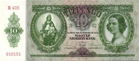 1936. 10P (6x) egymás utáni sorszámokkal T:I