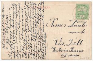 1913 Székelyhíd, Sacueni; pályaudvar, vasútállomás. W.L. Bp. 2267. 1911-14. Gottlieb kiadása / railw...