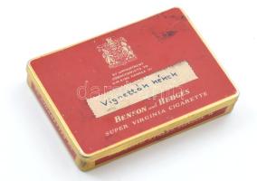 Benson and Hedges Super Virginia Cigarette, angol cigarettás pléh doboz, 10,5x7,5x1,5 cm