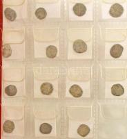 1387-1427. Parvus Ag "Zsigmond" kapszulában (50db) kisalakú, fekete műbőr berakóban, szint...