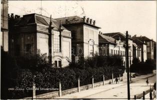 1940 Kolozsvár, Cluj; Egyetemi klinikák / Clinicele Universitare / university clinics + "1940 Kolozsvár visszatért" So. Stpl