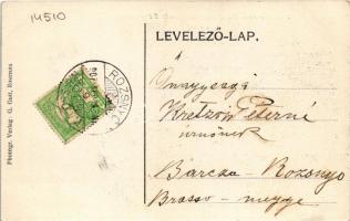 1907 Bucsecs-hegység, Butschetsch, Muntii Bucegi; Malajester-Grat mit Schutzhaus (1578 m). G. Gutt /...