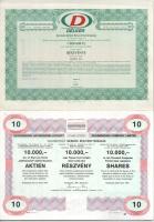 1991-1999. 10db klf részvény, közte "HAVAS Kereskedelmi Részvénytársaság", "KONTRAX T...