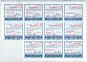 Budapest 1995. "Postabank és Takarékpénztár Rt." részvénye 10.000Ft-ról, szelvényekkel és ...