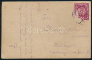 1918.X.30. Magyar katonai díszőrség, megírt fotólap, 14x8,5 cm