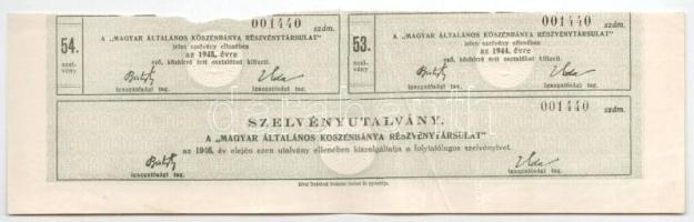 Budapest 1926. "Magyar Általános Kőszénbánya Részvénytársulat" részvénye 200P-ről, magyar ...