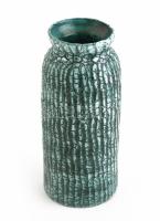 Bán Károly: Tűrkíz váza. Kerámia, jelzett, alján kis lepattanás, minimálisan látszik, m: 23 cm
