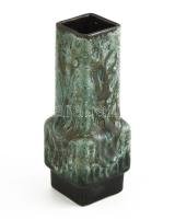 Német retró kerámia váza, jelzés nélkül, hibátlan, m: 19 cm