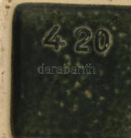 Német retró kerámia váza, jelzés nélkül, hibátlan, m: 19 cm