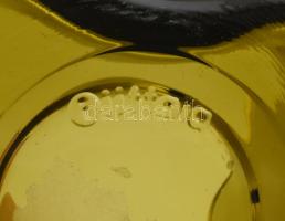 Alvar Aalto Iitala, üveg tálka, jelzett, hibátlan, d: 9 cm