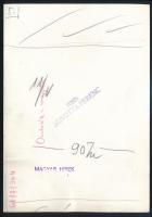 1961 Osztrák-magyar labdarúgómérkőzés, sajtófotó, a hátoldalon feliratozott, pecséttel jelzett (Magy...