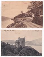 Visegrád, Dunapart, Salamon torony - 2 db régi képeslap