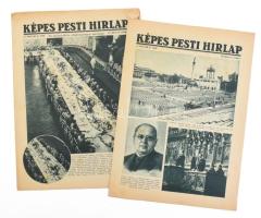 1938 Képes Pesti Hírlap LX. évf. 3 db száma, a címlapokon az Eucharisztikus Kongresszus eseményei és képei, számos fekete-fehér fotóval