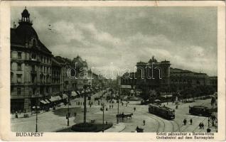 1917 Budapest VII. Keleti pályaudvar, Baross tér, villamosok (EK)