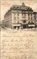 1905 Budapest VII. Petánovits József Hotel Metropole szálloda és kávéház reklámja. Rákóczi út 58.