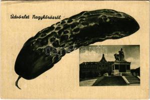 1949 Nagykőrös, Hősök szobra, uborka. Weinstock 4638. (EB)