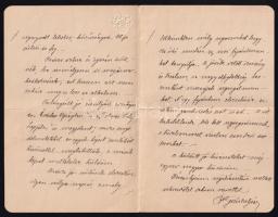 1915 báró Gaizler Géza saját kézzel írt levele nemesi címeres levélpapíron