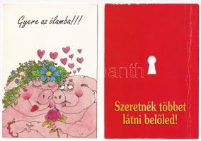 20 db MODERN humoros és grafikai képeslap / 20 modern motive postcards: humorous graphic